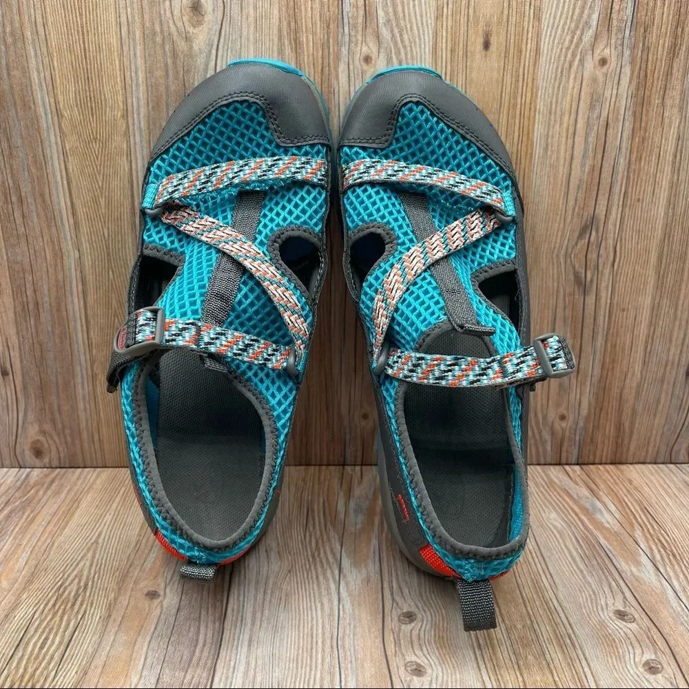 Chaco Kids Unisex Sport Hiking Water Sandals Shoes Blue Gray Size 6